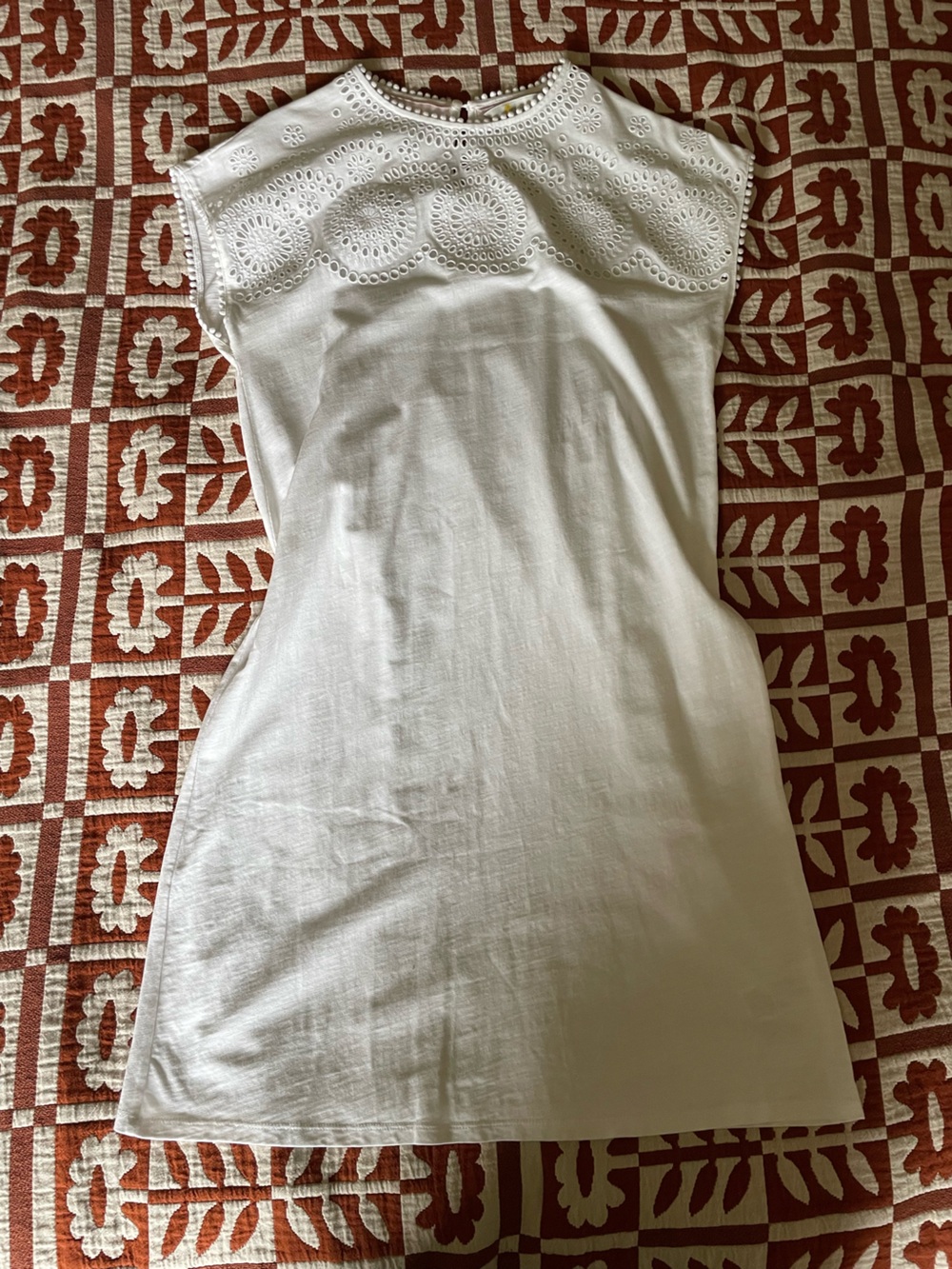 Boden 100% Cotten white dress eyelet
